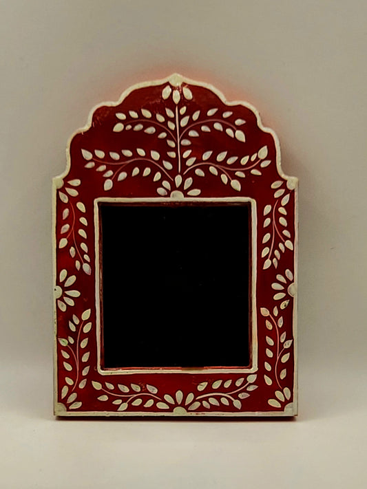 Red Jharokha Floral Frame