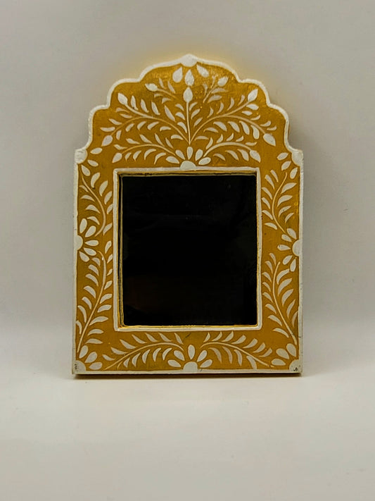 Yellow Floral Elegant Hand-Painted Frame