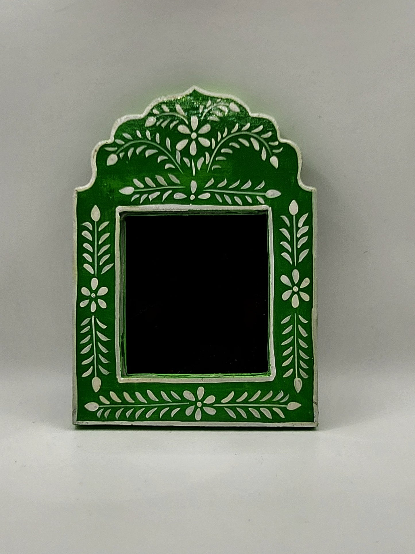 Green Floral Jharokha Style Frame