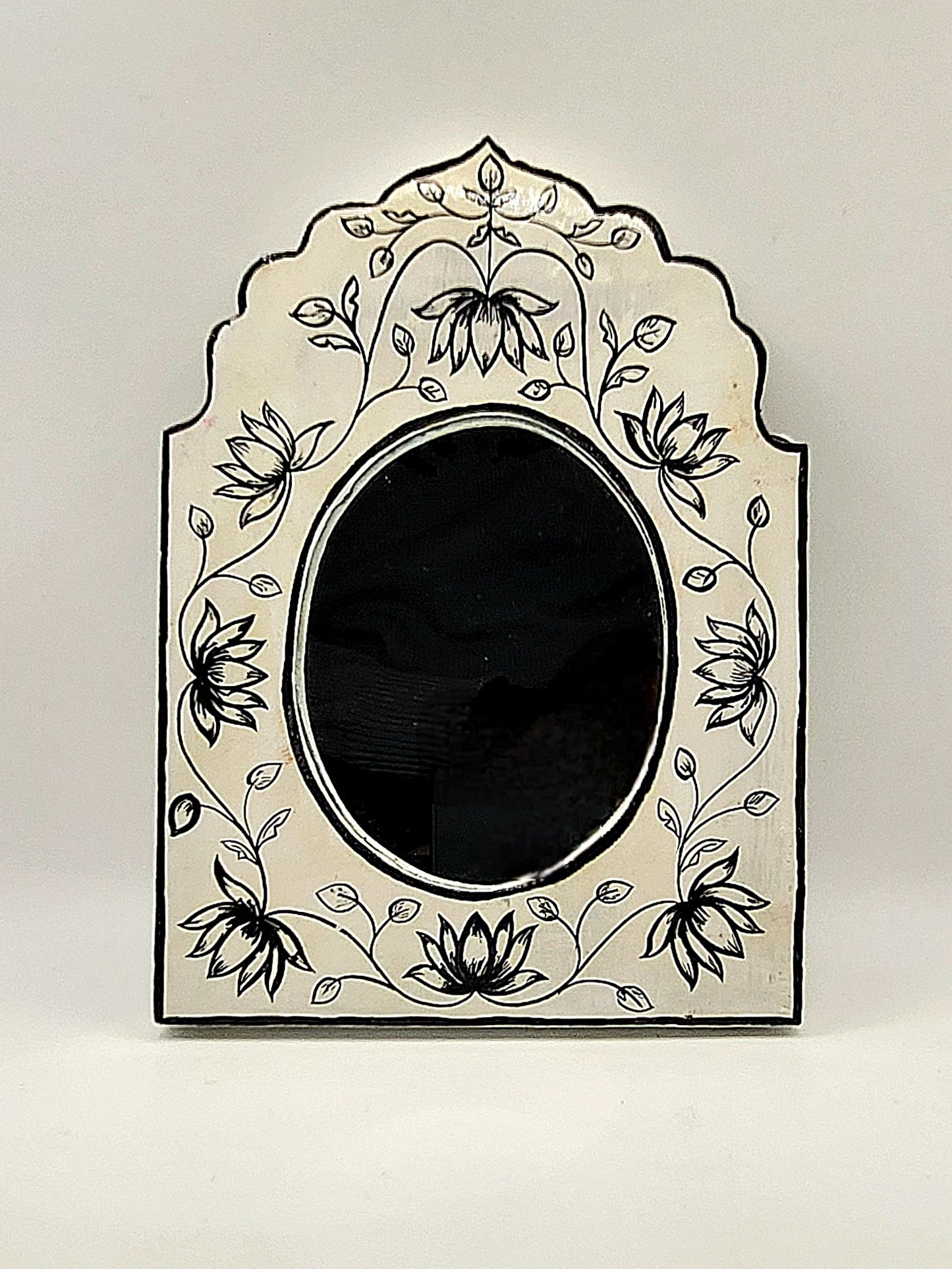 Black and White Floral Frame