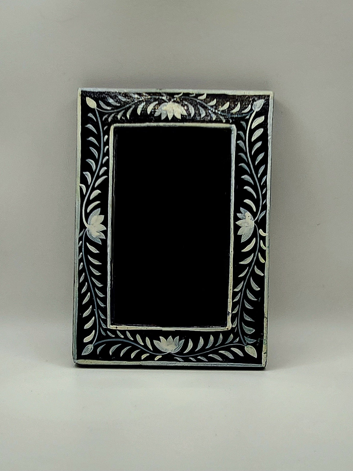 Blue Rectangle Hand-painted Frame